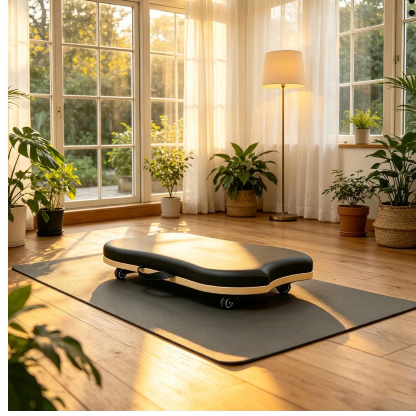 Balance Board Wobble - แผ่นบาลานซ์พิลาทิส แผ่นบาลานซ์ไม้ทรงวงรี แผ่นรองบาลานซ์แบบมีเบาะ อุปกรณ์ออกกำลังกายสำหรับการออกกำลังกายที่บ้าน