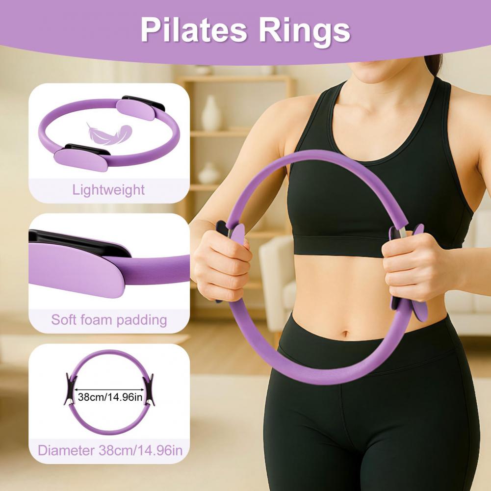 Pilates Yoga Circle - ผู้หญิงโยคะฟิตเนสแหวนวงกลมพิลาทิสผู้หญิงสาวออกกําลังกายบ้านความต้านทานความยืดหยุ่นโยคะออกกําลังกายพิลาทิสแหวนวงกลม ﻿