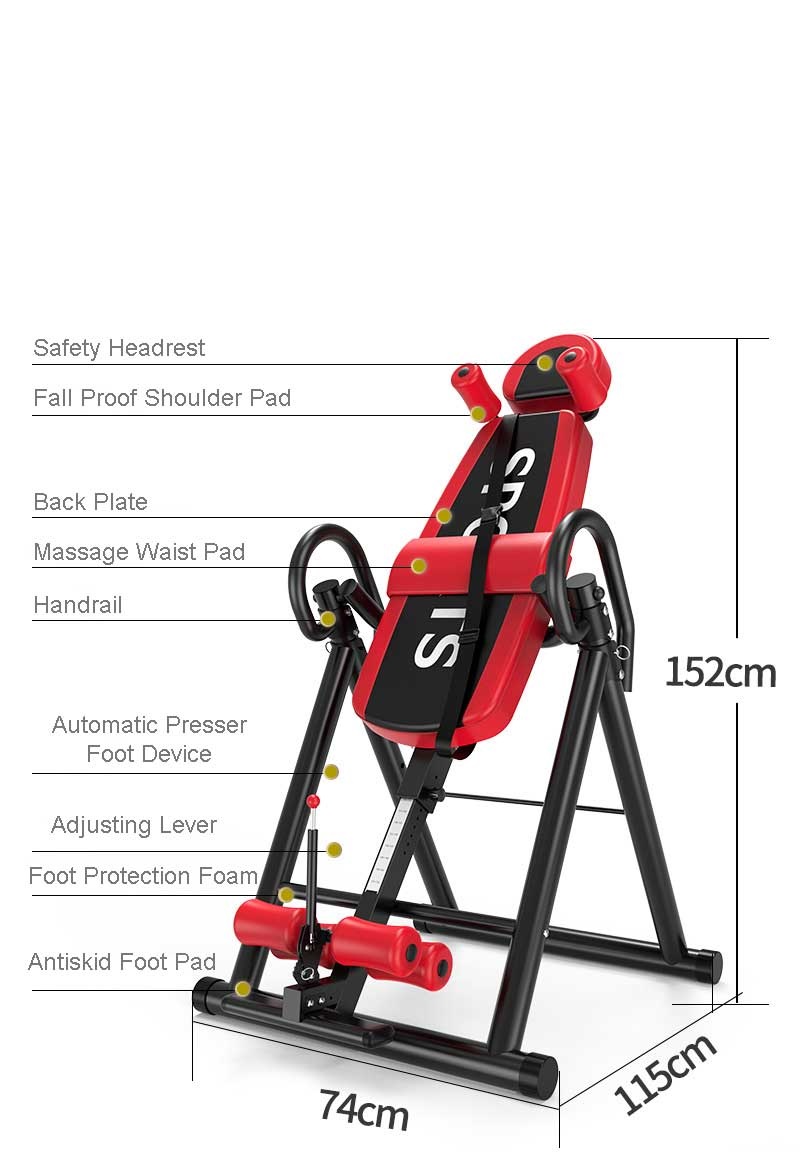 Inversion Table Fold - อุปกรณ์ออกกำลังกายพับได้ลดราคา สำหรับฟิตเนสที่บ้าน ผ่อนคลายกล้ามเนื้อ ฝึกแฮนด์สแตนด์ เครื่องแฮนด์สแตนด์ โต๊ะกลับหัว