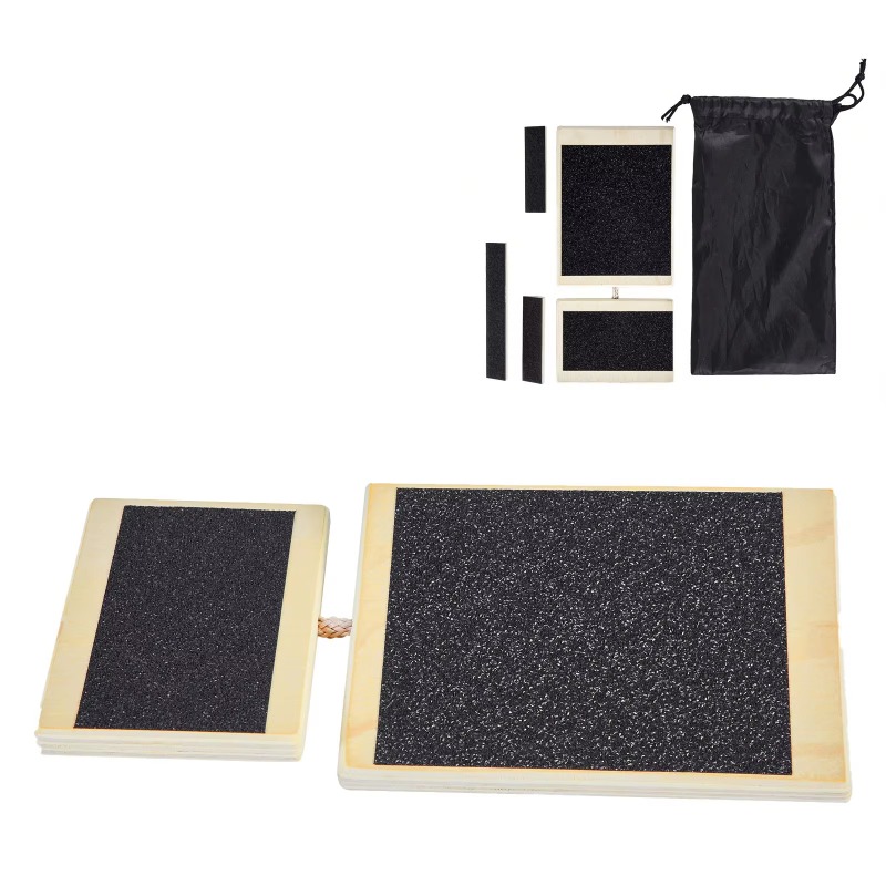Balance Board Wobble - บอร์ดทรงตัวสำหรับผู้ใหญ่ อุปกรณ์ฝึกความแข็งแรงของเท้าและข้อเท้า บอร์ดไม้กันลื่นสำหรับการฝึกทรงตัว