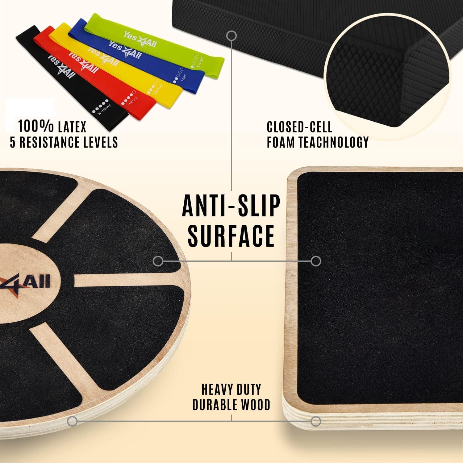 กระดานไม้เอนกประสงค์สำหรับการเ - Balance Board Wobble บทวิจารณ์และราคา