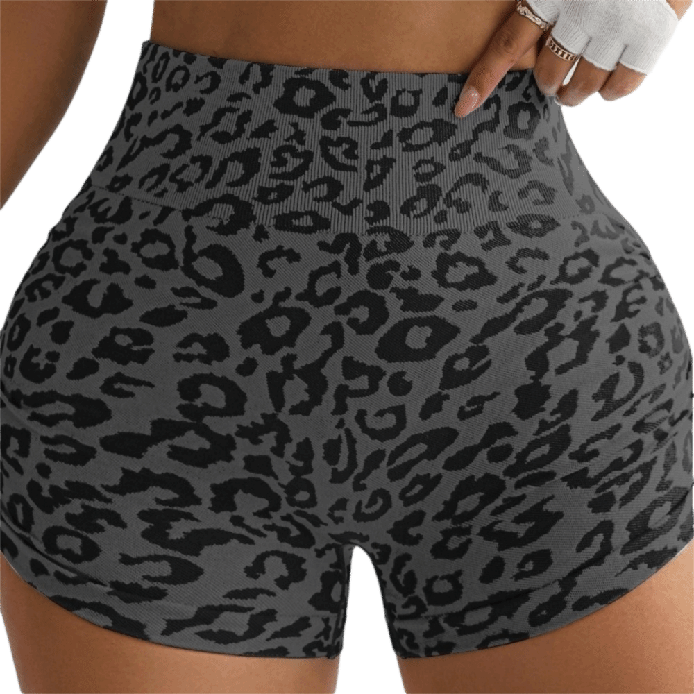 กางเกงขาสั้นเอวสูงลายเสือดาวแบ - Pilates Yoga Oxford บทวิจารณ์และราคา