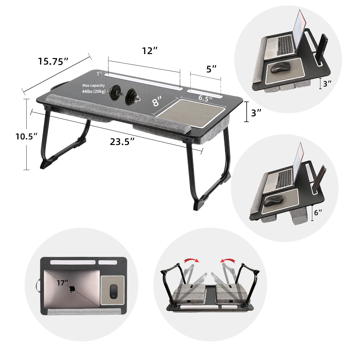 MUMUCC โต๊ะเตียงแบบพกพาสําหรับ - Inversion Table Fold บทวิจารณ์และราคา