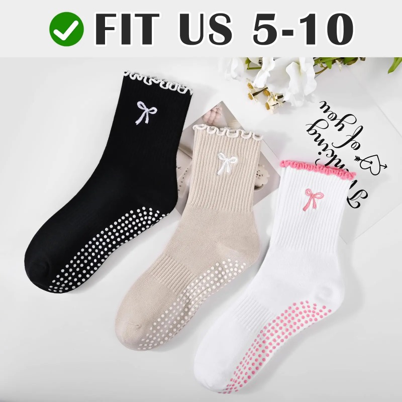 ถุงเท้าโยคะมืออาชีพ สายรัดผ้าฝ - Pilates Yoga Fitness บทวิจารณ์และราคา