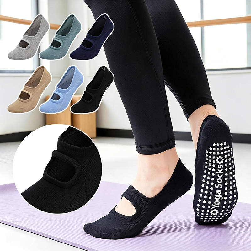 ถุงเท้าโยคะกันลื่นสำหรับผู้หญิ - Pilates Yoga Workout บทวิจารณ์และราคา