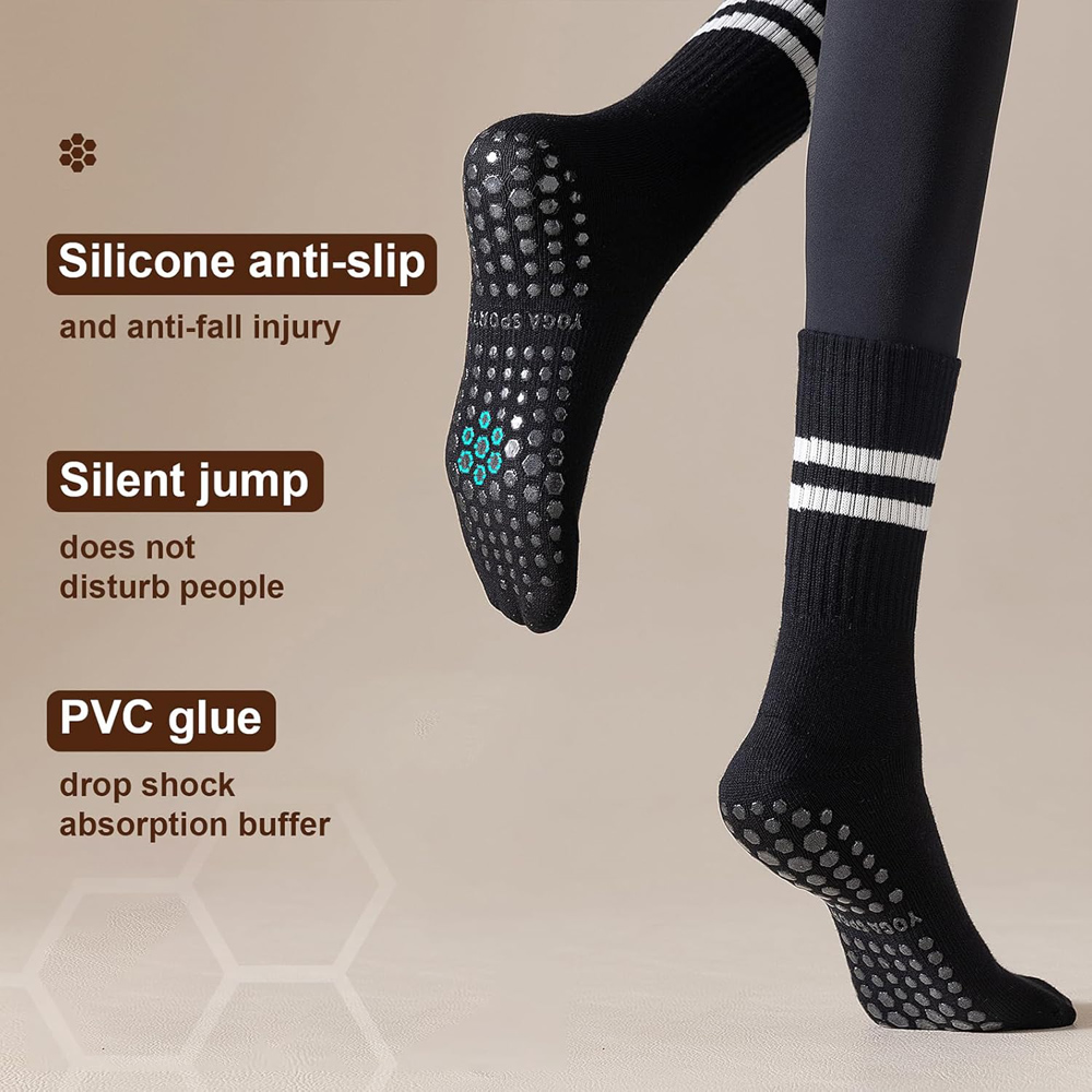 ถุงเท้าโยคะพิลาทิสพร้อมด้ามจับ - Pilates Yoga Workout บทวิจารณ์และราคา