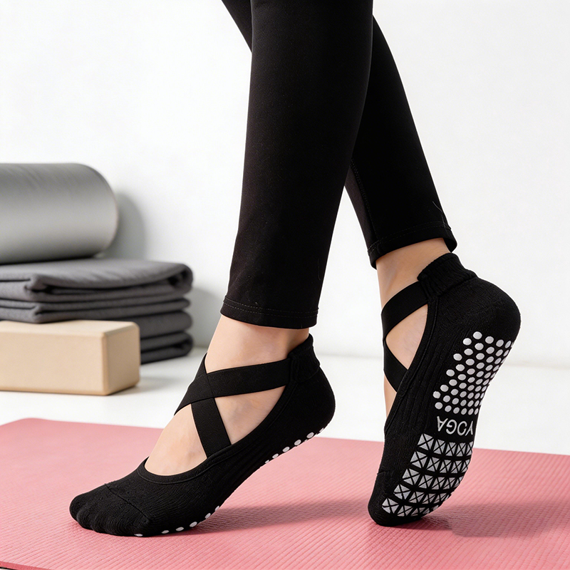 ถุงเท้าโยคะกันลื่นสำหรับผู้หญิ - Pilates Yoga Fitness บทวิจารณ์และราคา