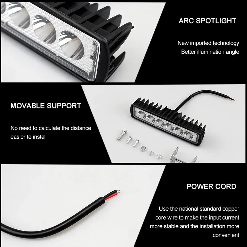 ไฟ LED ทํางาน Strip Shape Ligh - Head Racket Boom บทวิจารณ์และราคา