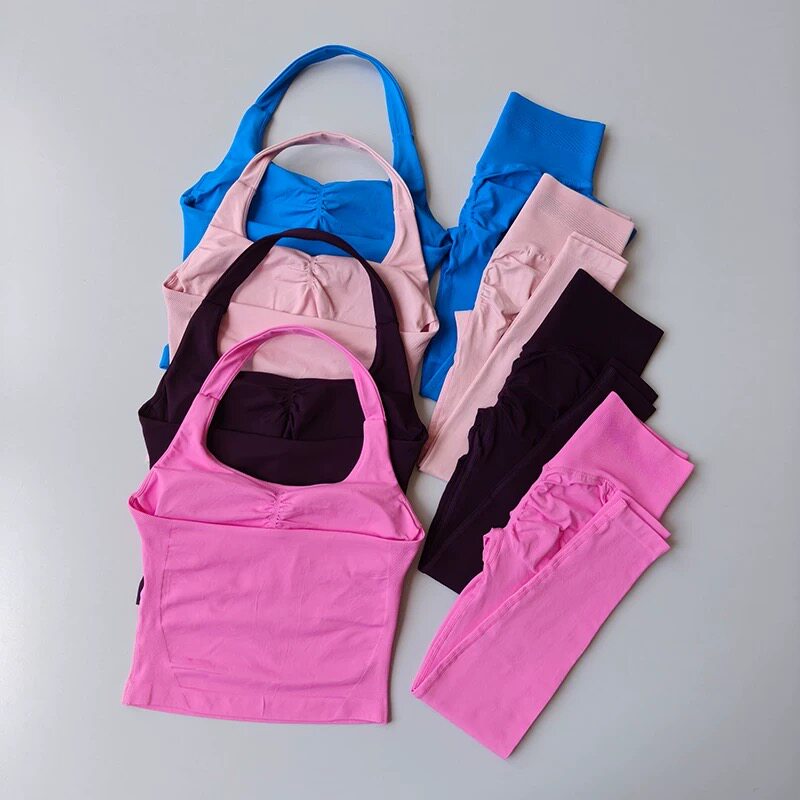 ชุดออกกำลังกายโยคะแบบคล้องคอสำ - Pilates Yoga Clothes บทวิจารณ์และราคา