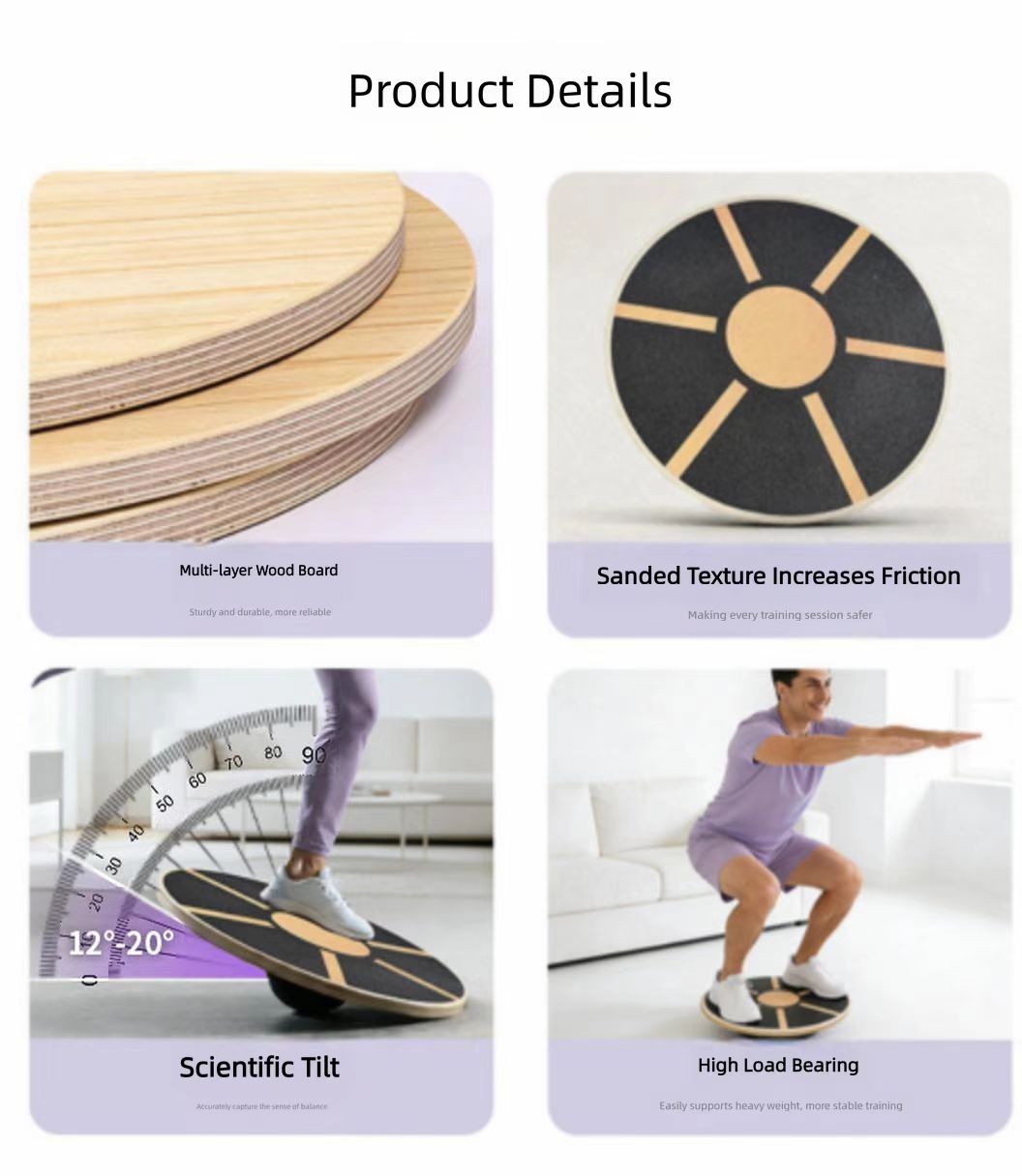 กระดานฝึกสมดุลแบบโยกเยกทำจากไม - Balance Board Wobble บทวิจารณ์และราคา