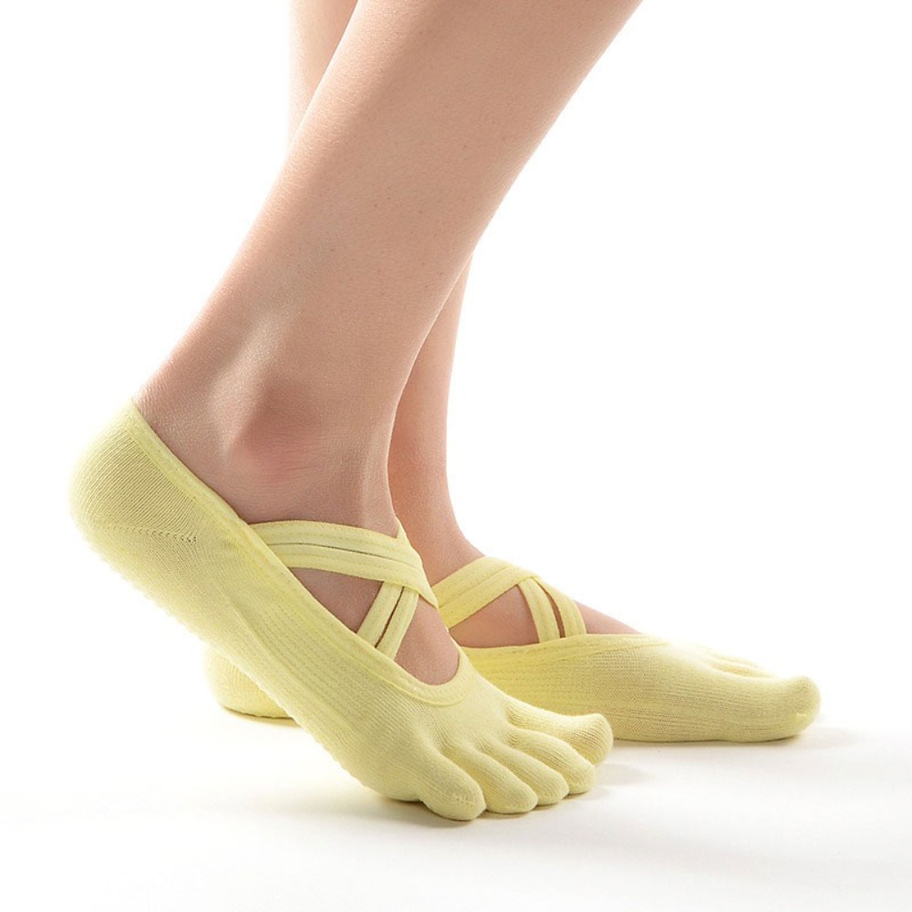 ถุงเท้าโยคะแบบห้านิ้วสำหรับผู้ - Pilates Yoga Workout บทวิจารณ์และราคา