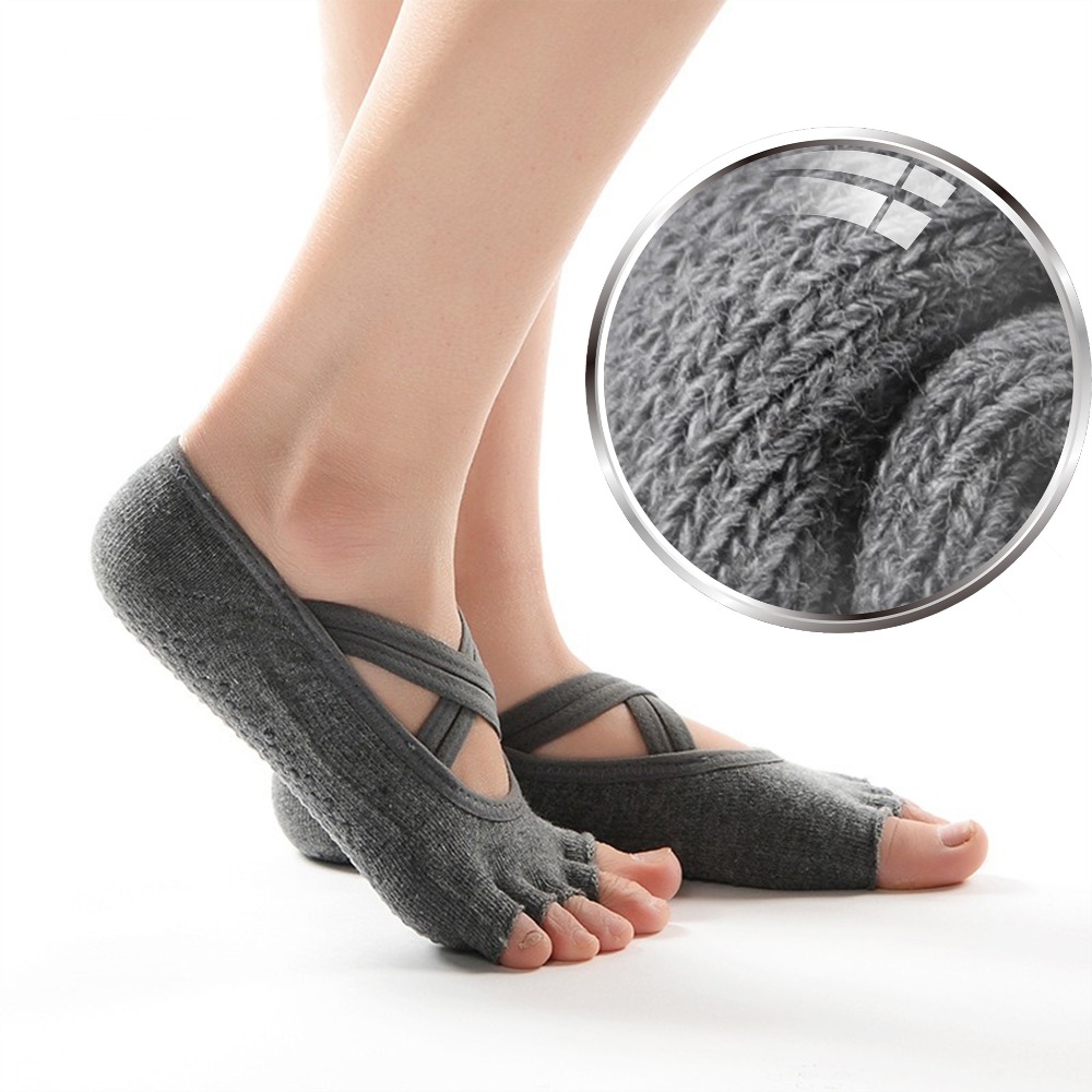 ถุงเท้าโยคะแบบห้านิ้วสำหรับผู้ - Pilates Yoga Workout บทวิจารณ์และราคา