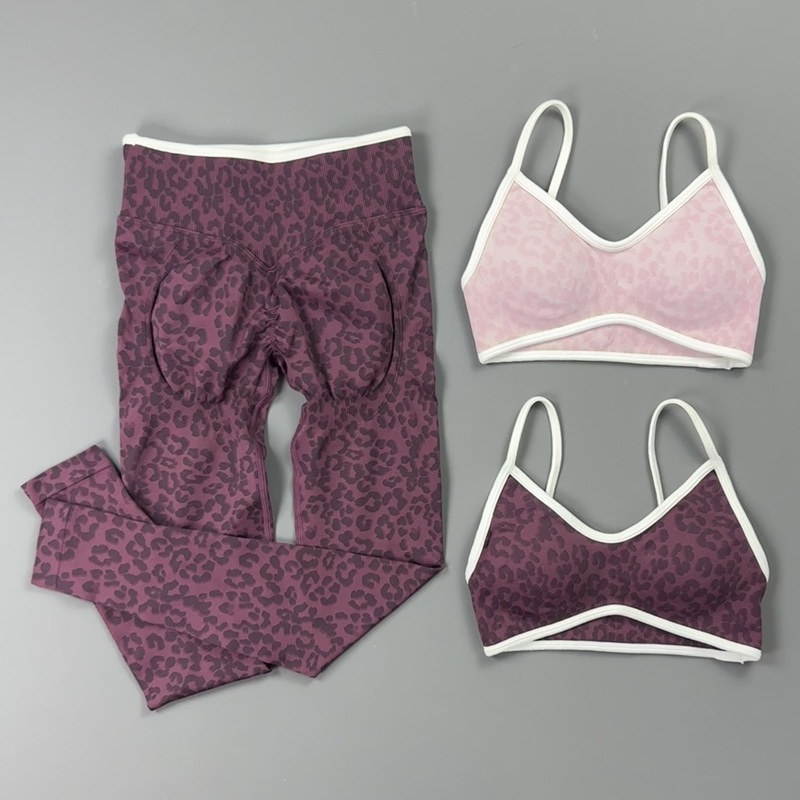 ชุดโยคะ 2 ชิ้น ลายเสือดาว สายร - Pilates Yoga Clothes บทวิจารณ์และราคา