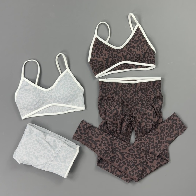 ชุดโยคะ 2 ชิ้น ลายเสือดาว สายร - Pilates Yoga Clothes บทวิจารณ์และราคา