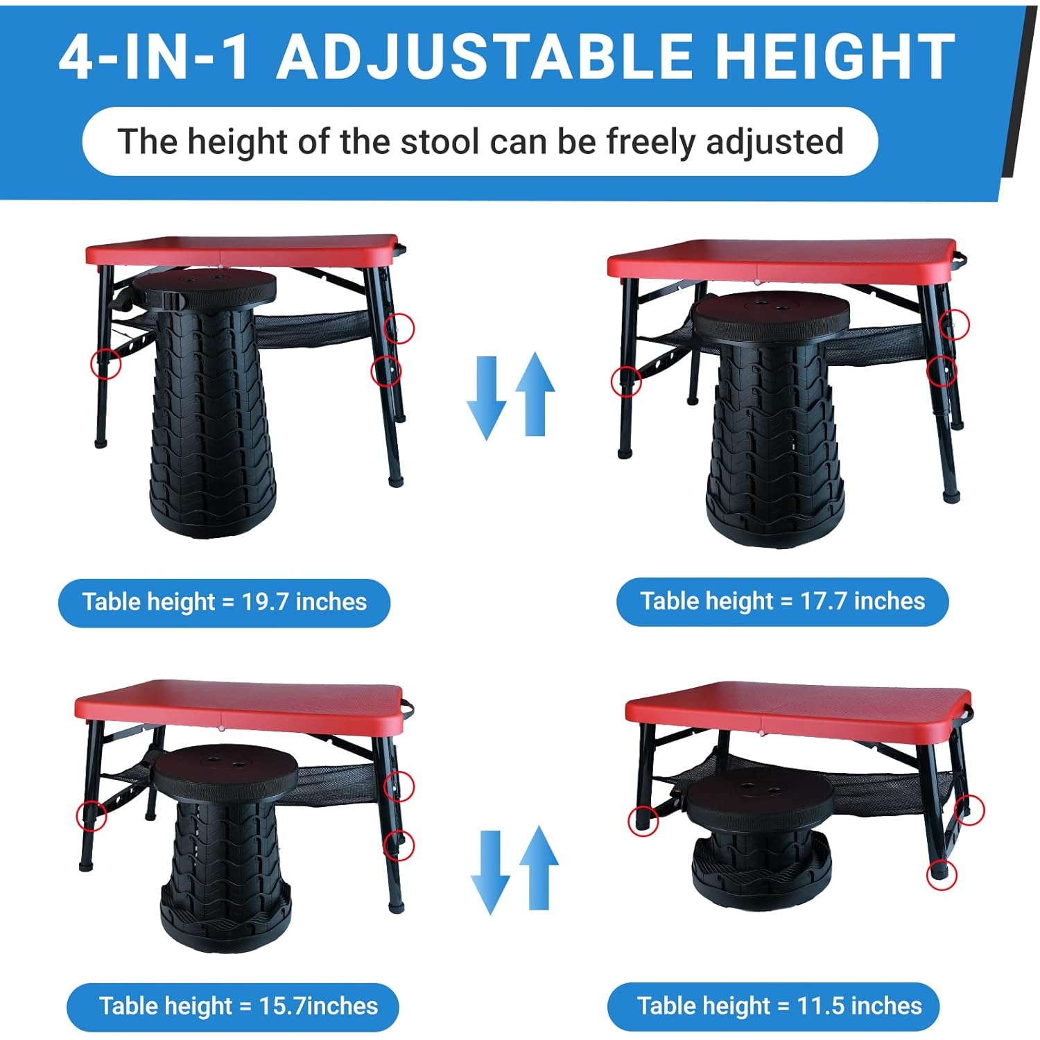 ชุดโต๊ะและสตูลพับแบบพับเก็บได้ - Inversion Table Fold บทวิจารณ์และราคา